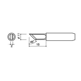 HAKKO Soldering Tips 900M-T-3.5K, Tip for the 900M/907